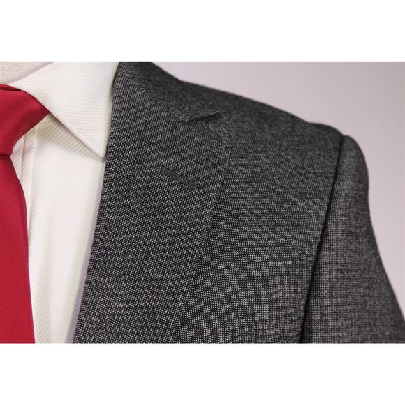 Richard James Gray/Black Tic Woven 2-Btn Slim Fit Wool Suit 36S - Picture 4 of 10